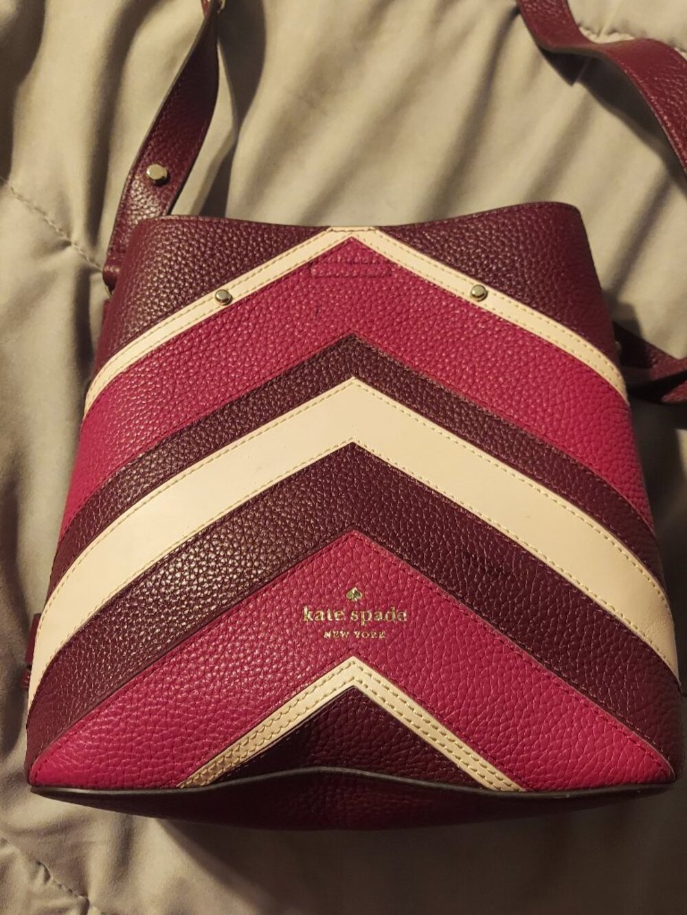 Kate Spade Marti Chevron Small Bucket Bag